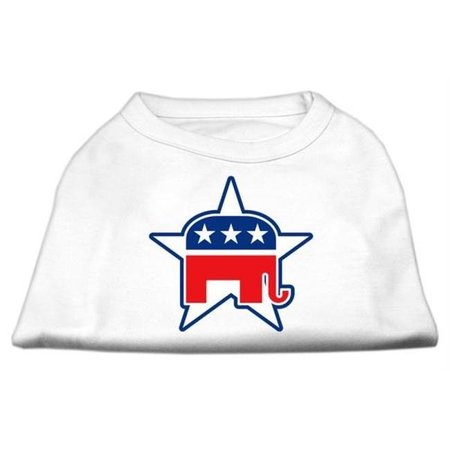 MIRAGE PET PRODUCTS Mirage Pet Products 51-76-07 SMWT Republican Screen Print Shirts  White S - 10 51-76-07 SMWT